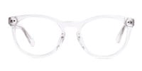 crystal clear or transparent round full rim glasses frames-1