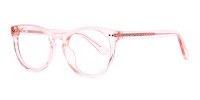 crytal clear or transparent nude and hot pink full rim glasses frames-1