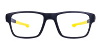Bright Yellow and Black Rectangular Glasses-1