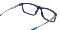 Rectangle Shape Blue Sports Glasses-1