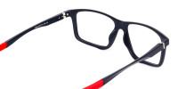 Black and Red Sports Glasses in Rectangle Shape-1