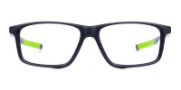 Black Green Rectangular Rimmed Glasses-1
