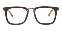 Brown Square Wooden Glasses Frame-1