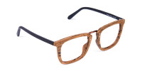 Elm Brown Full Rim Wooden Glasses-1
