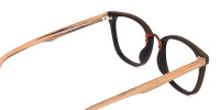 Wooden Texture Mocha Brown Rim Glasses-1