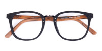 Wooden Texture Black Full Rim Glasses -1
