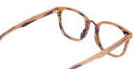 Wooden Texture Brown and Grey Rim Glasses-1
