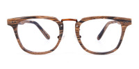 Walnut Brown Full Rim Wooden Glasses-1