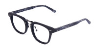 Black Square Full Rim Wooden Glasses-1