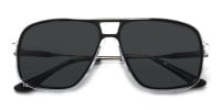 black oversized aviator sunglasses-1