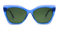 Cat Eye Blue Sunglasses-1