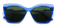 Cat Eye Blue Sunglasses-1