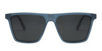 Thick Blue Square Frame Sunglasses-1