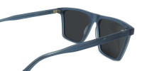 Thick Blue Square Frame Sunglasses-1