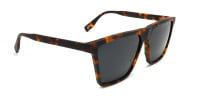 Square Frame Tortoiseshell Sunglasses-1