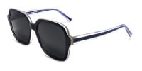 Blue Square Frame Sunglasses-1