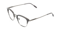 Wayfarer & Browline Gunmetal Silver Grey Translucent glasses - 1