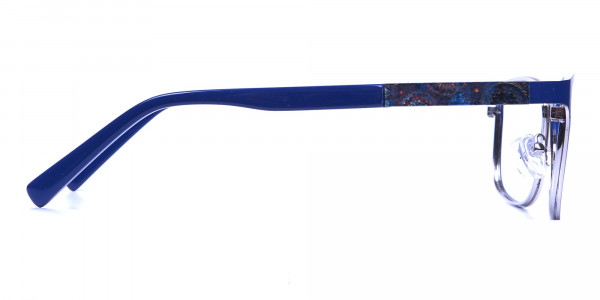 Blue Wide Frame Eyeglasses
