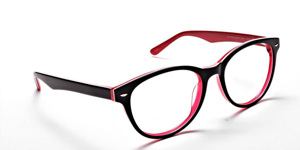 Black & Red Round JONES Cosmopolitan Glasses