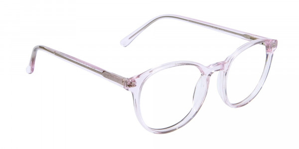 Round Pinky Crystal Glasses - 1