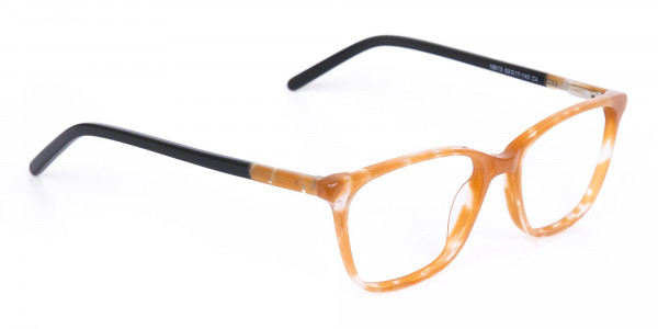 Brown Sparkle Apricot Nude Black Eyeglasses-1