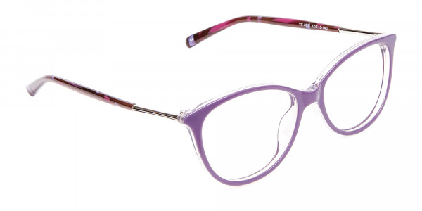 Rosy Purple Cat Eye Glasses -1