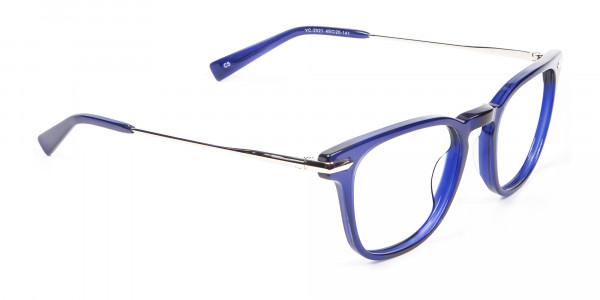 Luxurious Look Navy Blue Glasses