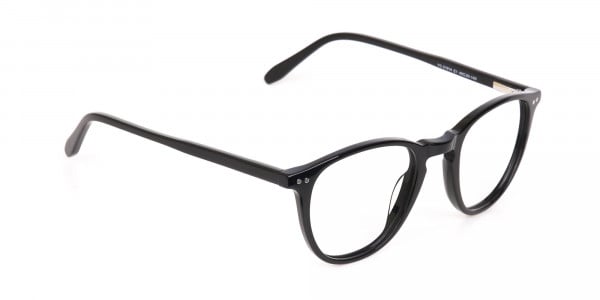 Black Acetate Wayfarer Glasses Unisex-1
