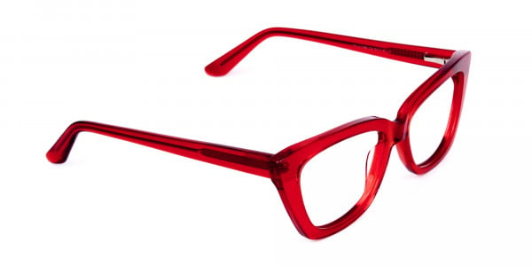 Cherry Red Cat Eye Glasses Frame-1