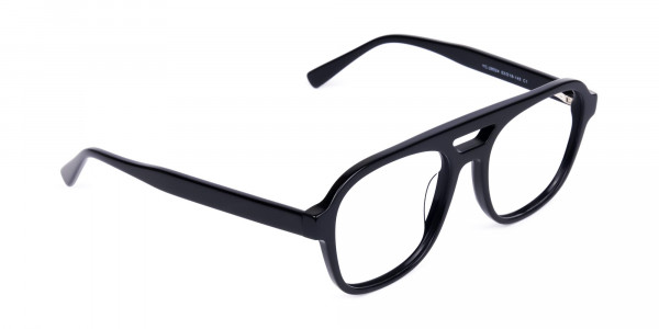 Simple Black Aviator Glasses-1