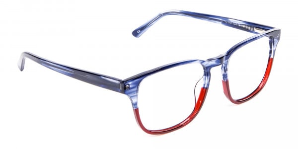 Marble Blue & Red Glasses -1
