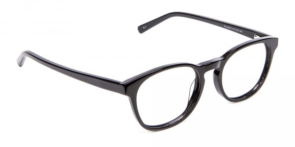 Round Shape Glasses in Black- 1