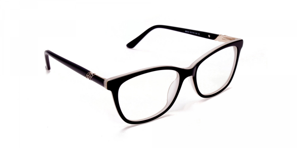 Black and White Cat-Eye Glasses