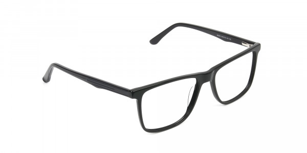 Dark Grey Acetate Glasses in Rectangular - 1