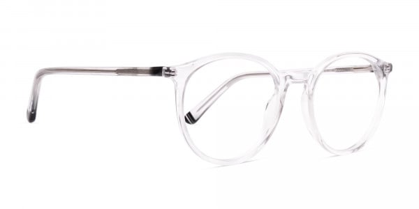 transparent round full rim glasses frames-1