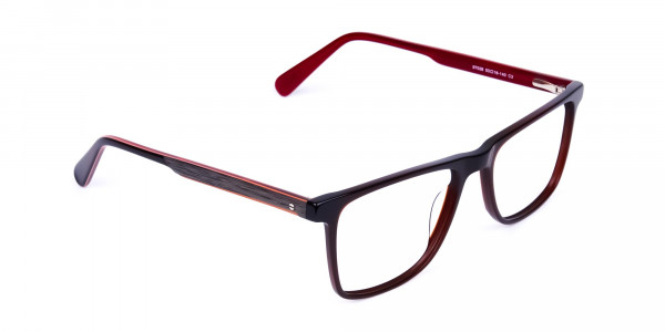 Dark Brown Rimmed Rectangular Glasses-1
