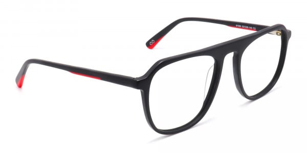 matte black aviator eyeglasses-1