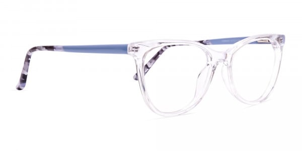 transparent light blue cat eye glasses frames-1