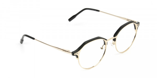 Gold & Black Weightless Glasses in Mixed Material - 1