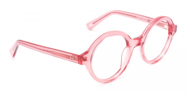 pink circle glasses - 1