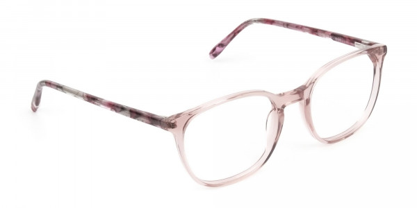Crystal Pink Eyeglasses in Wayfarer - 1