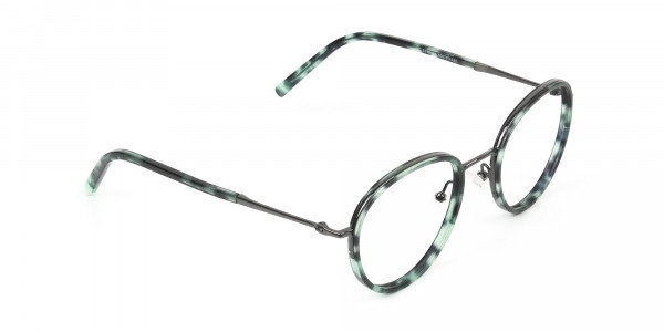 Gunmetal & Jade Green Glasses Frames - 1