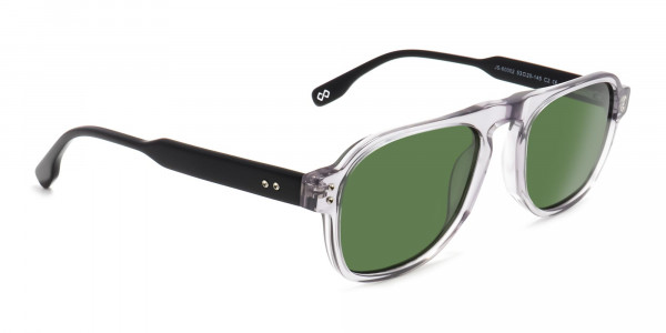 Clear frame green & Black sunglasses-1