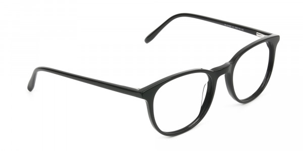 Round Black Eyeglasses in Full-Rim - 1
