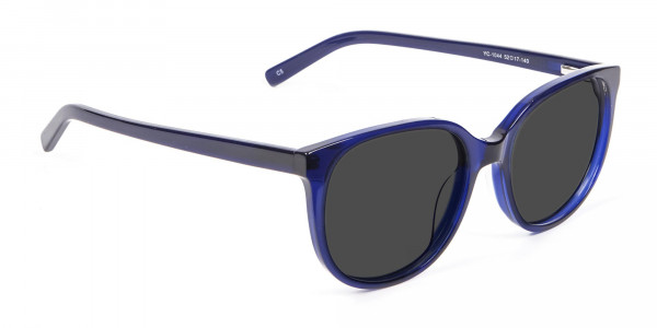 Blue Frame Sunglasses in Cat Eye - 3