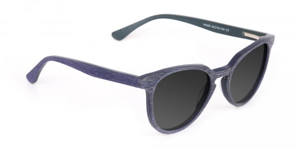Dusty Green Wooden Sunglasses with Dark Grey Tint - 3