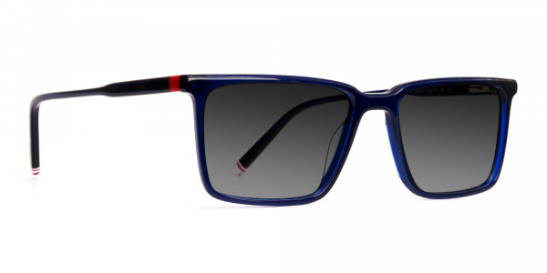 Blue Tinted Rectangular Sunglasses-1