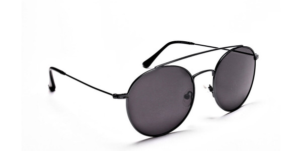 Grey Round Sunglasses