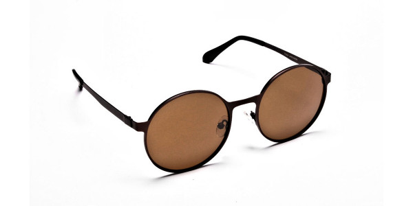 Brown Sunglasses in Round Online