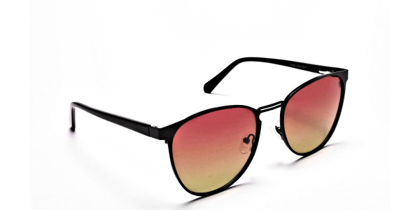 Red Yellow Gradient Sunglasses-3